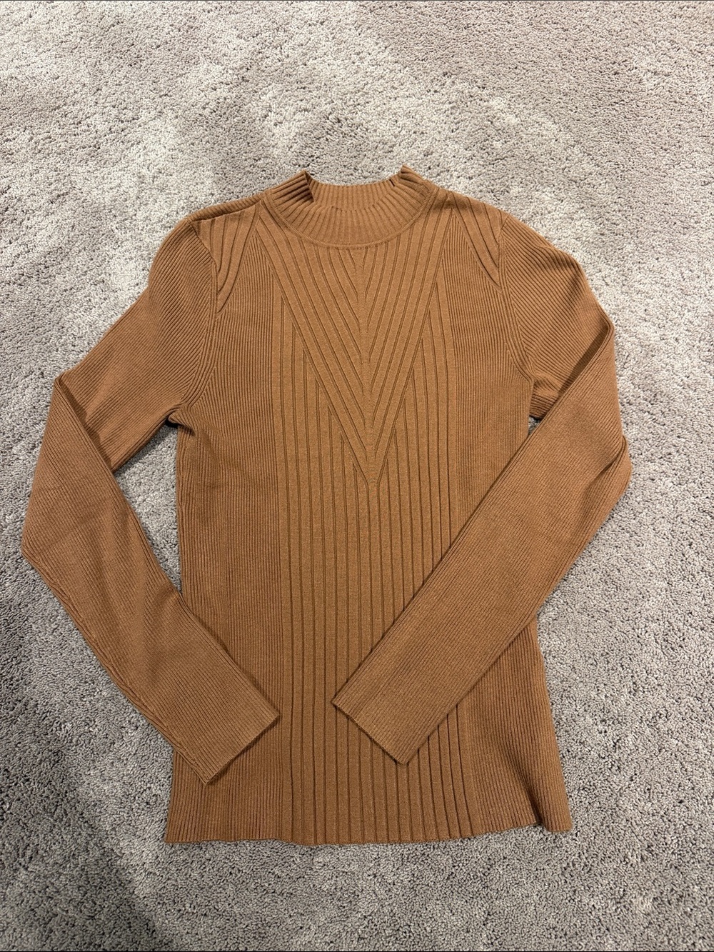 Inc mock /crew neck ribbed fitted sweater like new